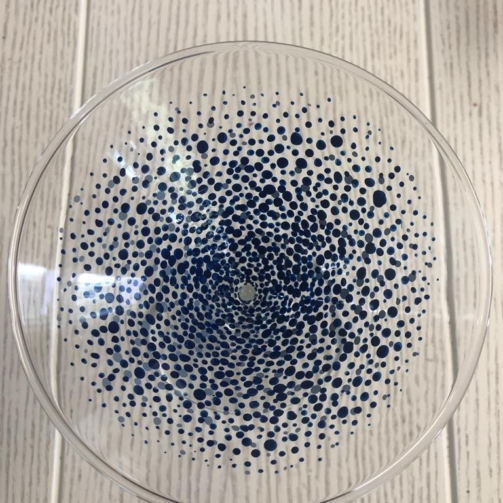 Martini Glass Standard confetti navy blue