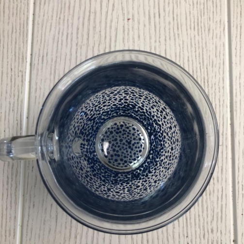 Clear Mug Heavy Standard confetti navy blue