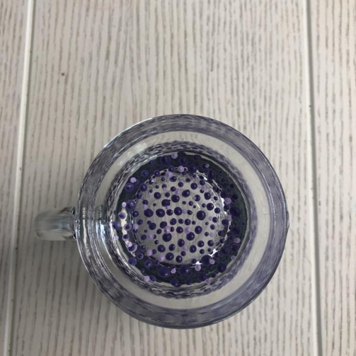 Clear Mug Heavy Standard confetti purple