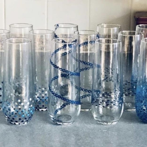 Stemless champagne glass special